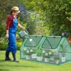 Aoodor 4 x 2 x 2 ft Mini Greenhouse with 2 Zipper Doors, Water Resistant, UV Protected for Flowers, Vegetables and Herbs - 2 of 4