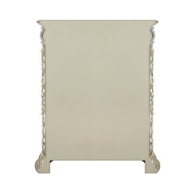 Sorina 47" Antique Gold Finish Glam Chest with Felt Lined Drawer