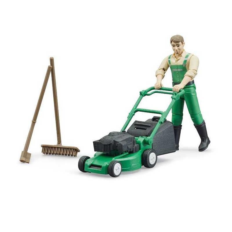 Bruder bworld Gardener with Lawn Mower and Accessories, 1 of 4