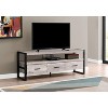 Monarch Specialties Tv Stand 60 Inch Console Media Entertainment Center Storage Drawers Metal Laminate Beige Black Contemporary Modern - 2 of 4