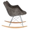 LeisureMod Willow Nursery Rocking Chair in Twill Fabric/Velvet Upholstery - Eiffel Ash Wood Base, Plus Comfort, Perfect for Nurseries - 4 of 4