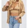 Women's SATIN BRALETTE + BUTTON DOWN SET - MABLE - 3 of 4