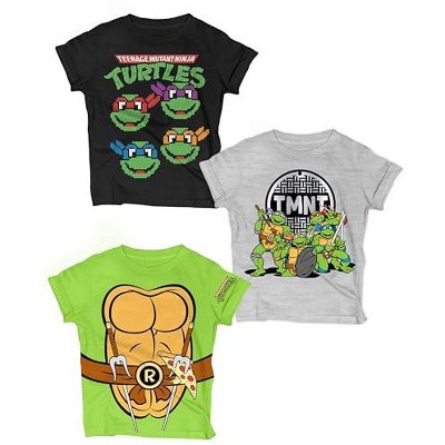 Nickelodeon Ninja Turtles T-Shirt (Sets) Michelangelo Leonardo Raphael Donatello TMNT Outfit Costume Tee Toddler Birthday to Kids Clothes