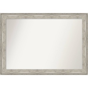 41" x 29" Non-Beveled Crackled Metallic Wall Mirror - Amanti Art: Modern Rectangle, Includes Mounting Hardware - 1 of 4