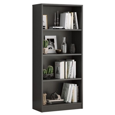 AZL1 Life Concept Decorative Bookshelf Freestanding Bookcase with Adjustable Shelves, 4 Layer for Offices, Living Rooms, Gray, 11.6"*24.4"*55.9"