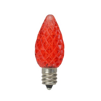 Northlight Pack of 25 Faceted LED C7 Red Christmas Replacement Bulbs