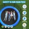 12Feet Indoor Trampoline With Basketball Hoop, Enclosure Net, 72 Galvanized Springs, Outdoor Recreational Trampoline For 6~8 Kids Simultaneously - 2 of 4