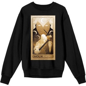 Moon Knight Marc Spector and Ruins Men's Black Sweatshirt - 1 of 2