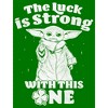 Men's Star Wars: The Mandalorian Grogu St. Patrick's Day Stars Luck is Strong with this One T-Shirt - image 2 of 4