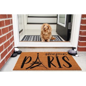 Evideco French Home Goods Sheltered Coir Doormat 30x18 Inch - 1 of 4