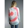 Women's Tie Dye And Lace Hi Low Sweater - TEMPO PARIS - 2 of 2