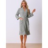 cheibear Women's Durable Luxury Lightweight Spa Resort & Hotel Bathrobe - 2 of 4
