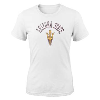 NCAA Arizona State Sun Devils Girls' White Crew Neck T-Shirt