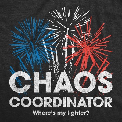 Мужские футболки Crazy Dog T-Shirts, Inc. Mens Funny T Shirts Chaos Coordinator Fireworks Fourth Of July Tee For Men - Crazy Dog Men's T Shirt For Fourth Of July Black M — фото 2
