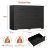 GustoWave 6 Drawer Double Dresser for Bedroom,47" Wide Chest of Drawers, Anti-tip Design, Metal Gold Handles - 3 of 4