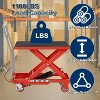 Clearance, Hydraulic Lift Table Cart, 1100 LB Heavy Duty Scissor Lift Cart, 10–35.4" Height, Non-Slip Platform, Swivel Wheels - 2 of 4