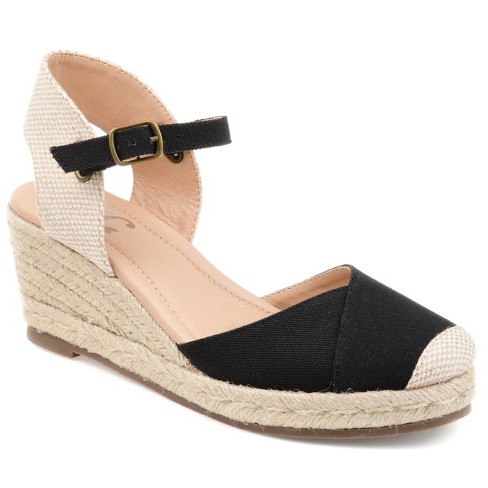 Black wedge hot sale shoes target