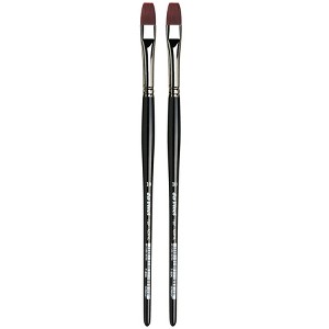 da Vinci TOP-ACRYL Bright Red-Brown Brush, Synthetic, Acrylic & Oil, Flat, Series 7185K, Size 10, Pack of 2 - 1 of 3