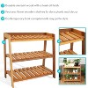 Sunnydaze Outdoor Meranti Wood with Teak Oil Finish 3-Tiered Decorative Succulent Flower Plant Shelf Stand - 35" - Brown - 2 of 4