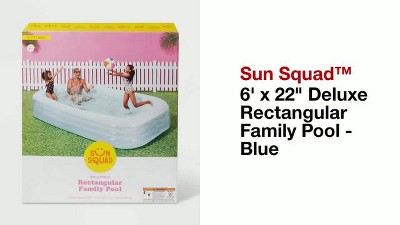 6' X 22 Deluxe Rectangular Family Pool Blue - Sun Squad™ : Target