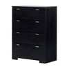 Reevo 4 Drawer Vertical Dresser Black Onyx - South Shore: Space-Saving Storage Furniture for Bedrooms - 2 of 4