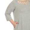 Plus Size Criss Cross Neckline Swing Dress - 4 of 4