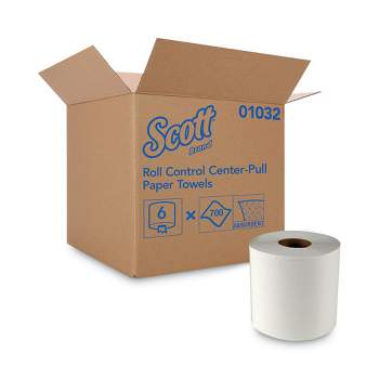 Scott Essential Roll Center-Pull Towels, 1-Ply, 8 x 12, White, 700/Roll, 6 Rolls/Carton