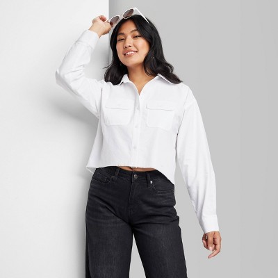 White Long Sleeve Button Up Shirt