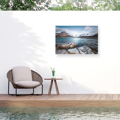 Philippe Sainte Laudy Blue Fjord Outdoor Canvas Art