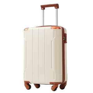 ChicFurnit Luggage 20" Hardside Large Checked Luggage, Hardshell Suitcase ABS Suitcase with Double Spinner Wheels, TSA Lock, Skin, 13.6"*8.3"*21.5" - 1 of 4
