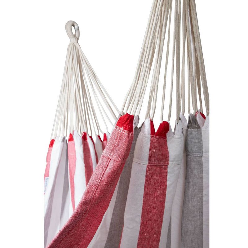 Brazilian Hammock Double - Sol Living, Organic Cotton, Weather-Resistant, Outdoor Relaxation, Max Capacity 450 lbs, 3 of 7