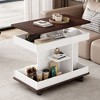 NicBex Modern Multifunctional Storage End Table with Lift Top & Adjustable Shelf & Wheels,Small Side Table for Bedroom,Living Room - 2 of 4