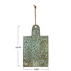 Storied Home Matte Stoneware Cheese Board with Leather Tie, Green - 3 of 4