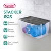 Sterilite Storage System Solution with 200 Quart Clear Stackable Storage Box Organization Containers with Grey Latching Lid - 2 of 4