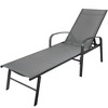 Whisen Gray Outdoor Adjustable Patio Swimming Pool Lounge Chaise Lounge Recliner with Pillow - 2 of 4