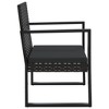 vidaXL Patio Armchair with Cushion Black Poly Rattan - 4 of 4