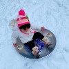 Slippery Racer Original Clark Griswold National Lampoons Christmas Vacation Saucer Snow Sled Aluminum Alloy Disc with Soft Grip Handles, Silver - 4 of 4