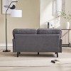 APRILSOUL Boucle Mid Century Modern Loveseat Sofa, Removable Pillow Cover, USB Ports, Comfy Couch for Living Room - 4 of 4