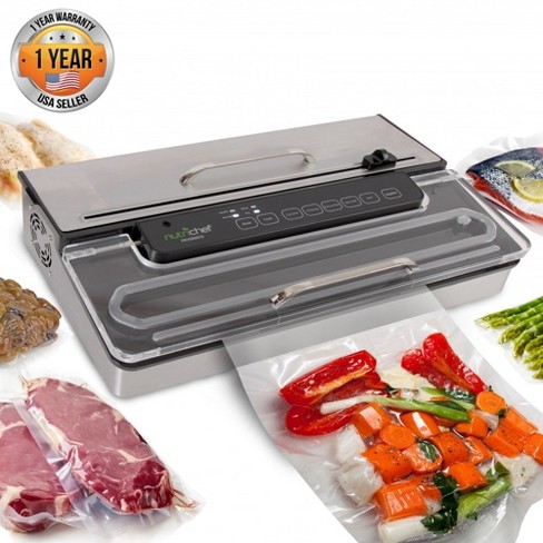 NutriChef White Kitchen Air Vacuum Sealer Container - Air Sealing