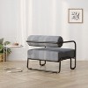 Isabel Simple Design Accent Chair, Lazy Armchair Chair with Extra Thick Cushion for Living Room and Bedroom, Indoor Furniture - Maison Boucle - 3 of 4