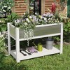 Raised Garden Bed Wood with Legs, Planter Box with Storage Shelf, Outdoor Mobile Wooden Elevated Raiseds Beds - 2 of 4