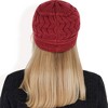 Anna-Kaci Women's Knitted Newsboy Cap with Braided Cable Pattern and Stylish Brim Design - 4 of 4