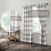 Black Plaid Panel Set of 2 84x40 - 4 of 4