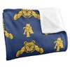 North Carolina A&T State University Logo Pattern Silky Touch Blanket White 50x60 - 3 of 4