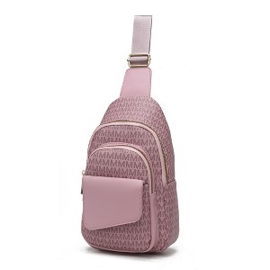 MKF Collection Kace M logo Printed Vegan Leather Women’s Sling Bag by Mia K - 1 of 4