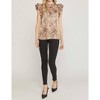 Women's Floral & Leopard Ruffle Top - entro - 3 of 4