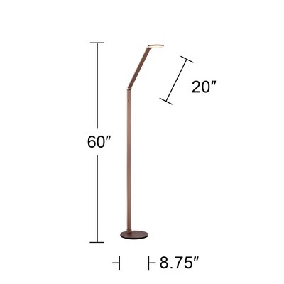 Bronze Adjustable Pharmacy LED Task Floor Lamp