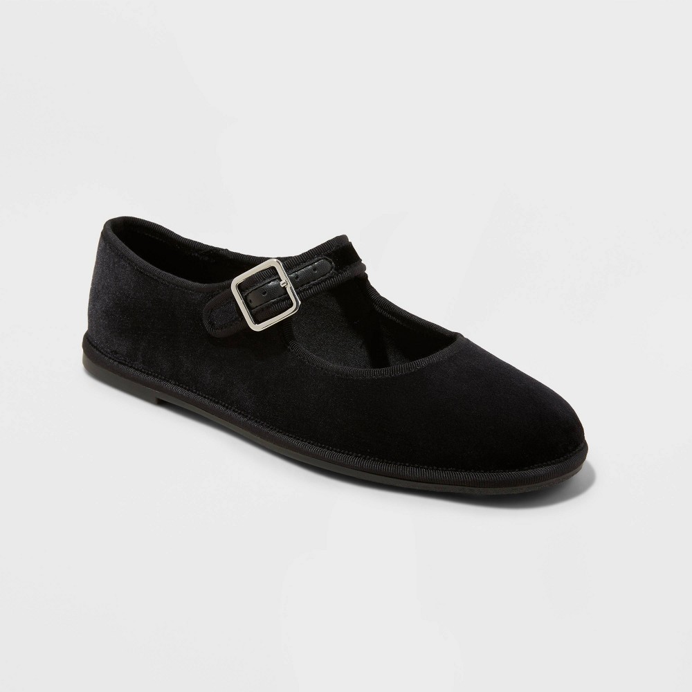 Women's Halston Mary Jane Ballet Flats with Memory Foam Insole - Universal Thread™ Black 6.5
