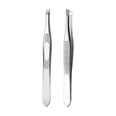 LOVELAY CREATIONS 2-Piece Stainless Steel Tweezers