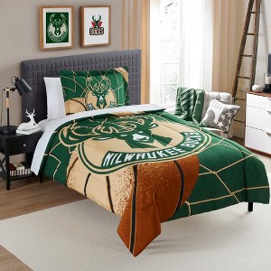 NBA Milwaukee Bucks Comforter & Pillow Sham Set - 1 of 4